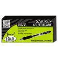 Zebra Sarasa Gel Retr Roller Ball Pen Bonus Box, Black Ink ( Pack of 24) 