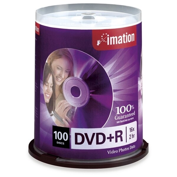 Imation DVD Recordable Media - DVD+R - 16x - 4.70 GB - 100 Pack Spind