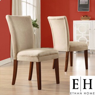 ETHAN HOME Parson Classic Peat Microfiber Side Chairs (Set of 2)