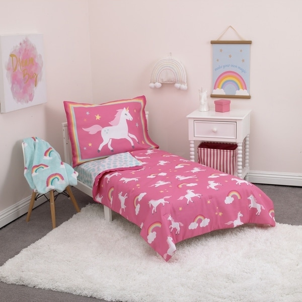 Carter's Unicorns & Rainbows 4-Piece Toddler Bed Set
