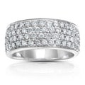 14k Gold 1ct TDW Diamond Pave Band with Satin and Velvet Gift Box