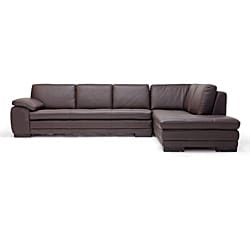 Diana Dark Brown Leather Sectional Sofa Set MLB10511277e 