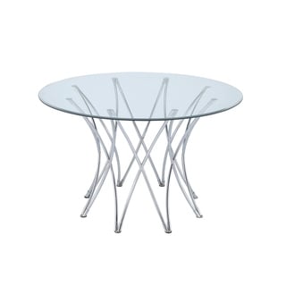 Cabianca Contemporary Chrome Table Base ( Base Only) - Silver