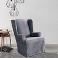 Sure Fit Smooth Suede Wing Chair Slipcover