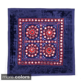 Handcrafted Mirrored Cushion Cover (India)