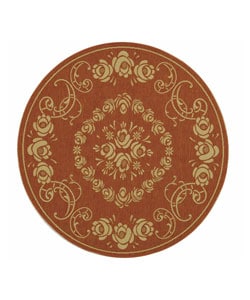 Buy Cheap Safavieh Indoor/ Outdoor Garden Terracotta/ Natural Rug (5'3 Round)