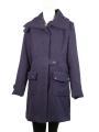 Daniel Laurent Women's Purple Wool Blend Large Collar Coat