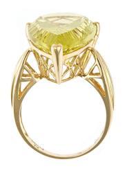 Dyach 14k Yellow Gold Lemon Quartz Teardrop Ring (Size 7)