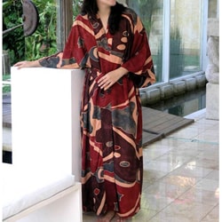 Women's Coral Reefs Batik Robe (Indonesia)-Image