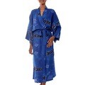 Women's Deep Blue Sea Batik Robe (Indonesia)