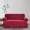 Sure Fit Smooth Suede T-cushion Loveseat Slipcover