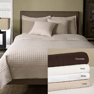 Essex 100-percent Cotton Quilted-square 3-Piece Design Quilt Set