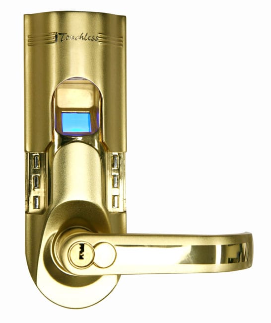 Gold Finish Fingerprint Right-handled Door Lock