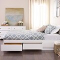Winslow White Queen Platform Storage Bed