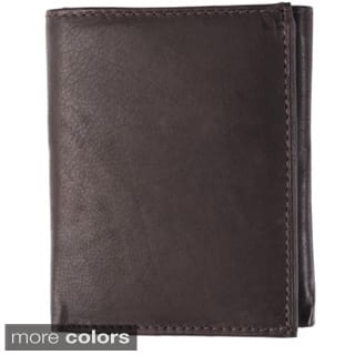 Boston Traveler York Collection Calf Leather Tri-Fold Men's Wallet-Image