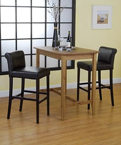 @@@ >  Cosmopolitan Black Leather Counter Stools (Set of 2)