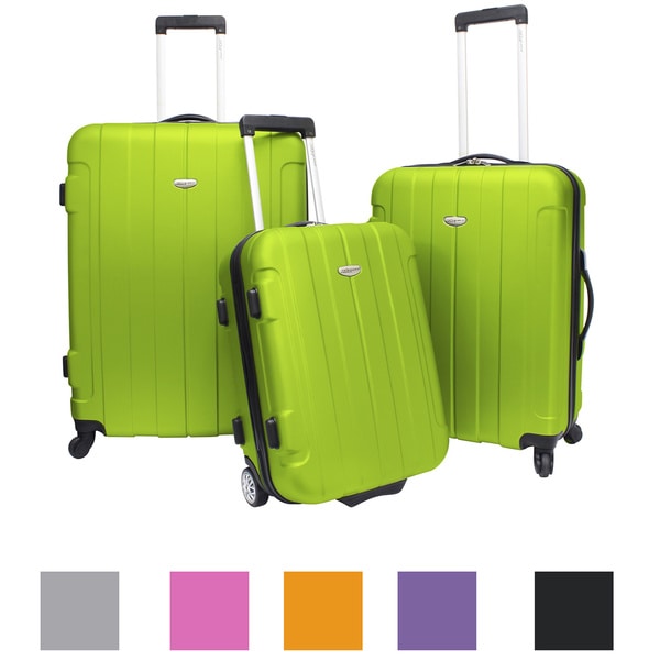 luggage set piece hardside spinner rolling lightweight choice sets rome traveler bags three carry deals shopping overstock