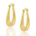 Mondevio 18k Gold over Sterling Silver Triangle Earrings