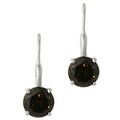 Icz Stonez Sterling Silver Olive or Blue CZ Leverback Earrings