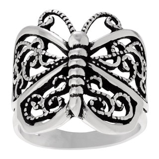 Tressa Sterling Silver Butterfly Wrap Ring