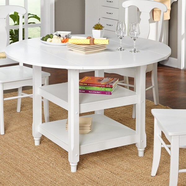 Simple Living Cottage White Round Dining Table - 10783369 ...