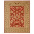 Handmade Mahal Ancestry Red/ Ivory Wool Rug (8' x 10')