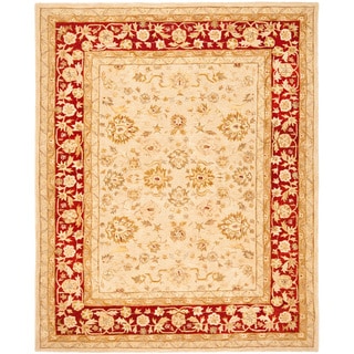 Great Prices Handmade Ancestry Ivory/ Red Wool Rug (9'6 x 13'6)