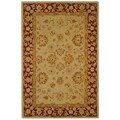 Handmade Ancestry Ivory/ Red Wool Rug (9'6 x 13'6)