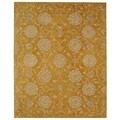Handmade Medallions Gold Wool Rug (9' x 12')