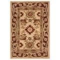Handmade Heirloom Ivory Wool Rug (2' x 3')