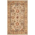 Handmade Heirloom Ivory/ Gold Wool Rug (3' x 5')