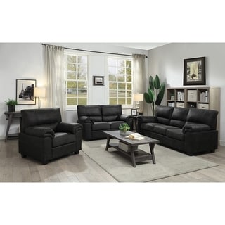 Ballard Black 3-piece Living Room Set