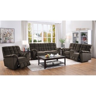 Lennox Chocolate Motion Loveseat with...