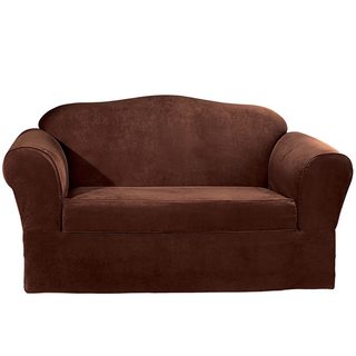 Sure Fit Suede Supreme Washable Sofa Slipcover-Image