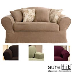 Compare Price Sure Fit Suede Supreme Washable Sofa Slipcover