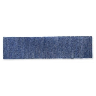 Cotton and Fragrant Root 'Blue Paradise' Table Runner (Indonesia)