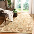 Handmade Heritage Kerman Green/ Gold Wool Rug (4' x 6')