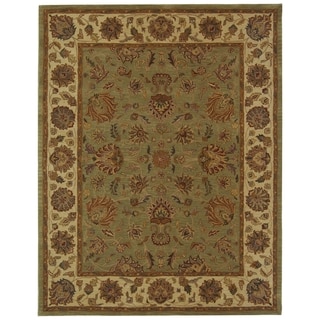 Sale Price Safavieh Handmade Heritage Kerman Green/ Gold Wool Rug (7'6 x 9'6)