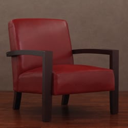 Hot Deal Roadster Burnt Red Leather Lounge Chair