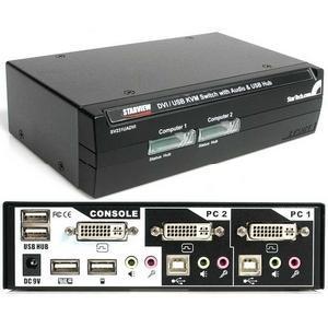 StarTech.com 2 Port DVI USB KVM Switch with Audio and USB 2.0 Hub
