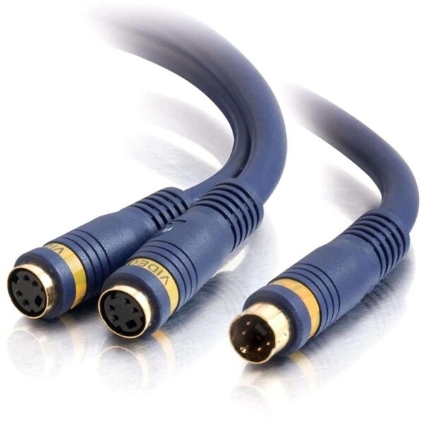 C2G 1ft Velocity One S-Video Male to Two S-Video Female Y-Cable