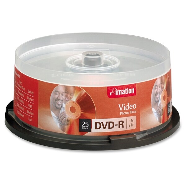 Imation DVD Recordable Media - DVD-R - 16x - 4.70 GB - 25 Pack Spindl