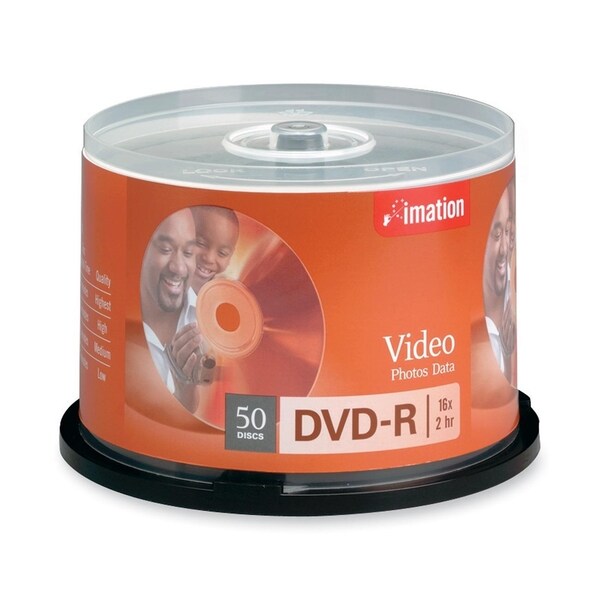 Imation DVD Recordable Media - DVD-R - 16x - 4.70 GB - 50 Pack Spindl