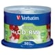 Verbatim CD-RW 700MB 2X-4X DataLifePlus Silver Inkjet Printable with 