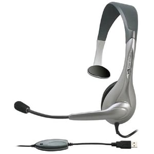 Cyber Acoustics AC-840 Usb Mono Headset Internet Communication & Boom