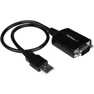 StarTech.com 1 ft USB to RS232 Serial DB9 Adapter Cable with COM Rete