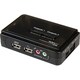 StarTech.com 2 Port Black USB KVM Switch Kit with Audio and Cables