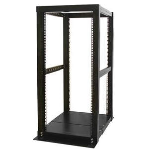 StarTech.com 25U Adjustable Depth 4 Post Open Frame Server Rack Cabin