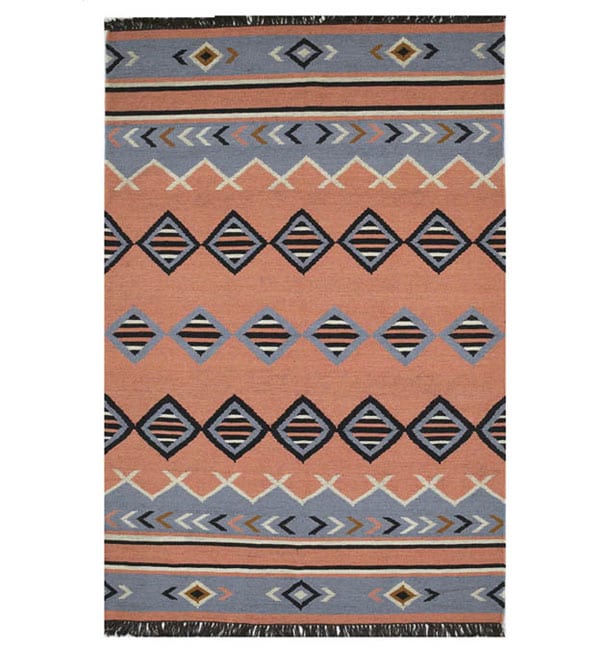 Handwoven Coral Flat Weave Wool Rug (8' x 10' 6) 10855354 Shopping Great