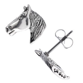 Tressa Sterling Silver Horse Head Stud Earrings